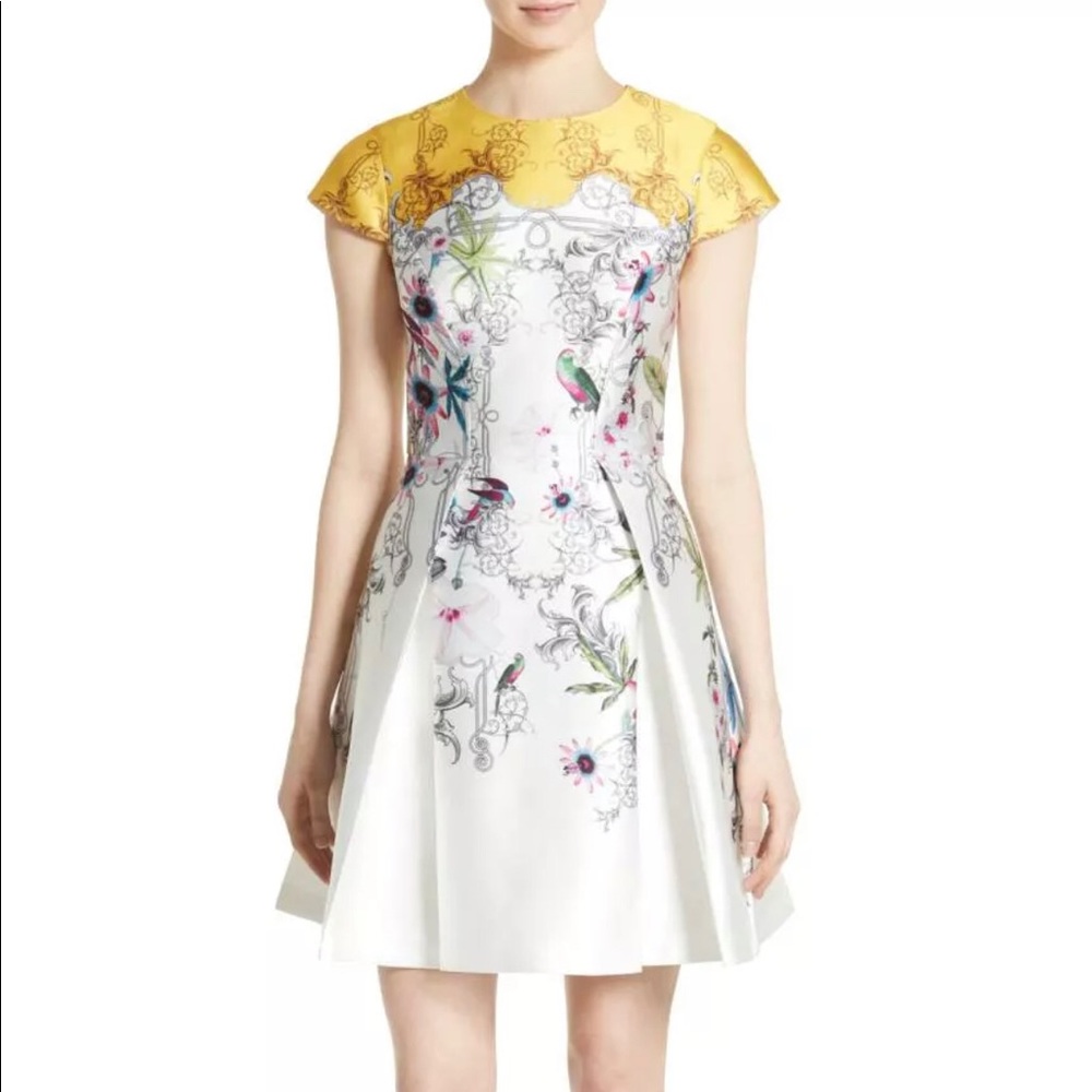 NEW Ted Baker Passion Flower Cap Sleeve Dress 2